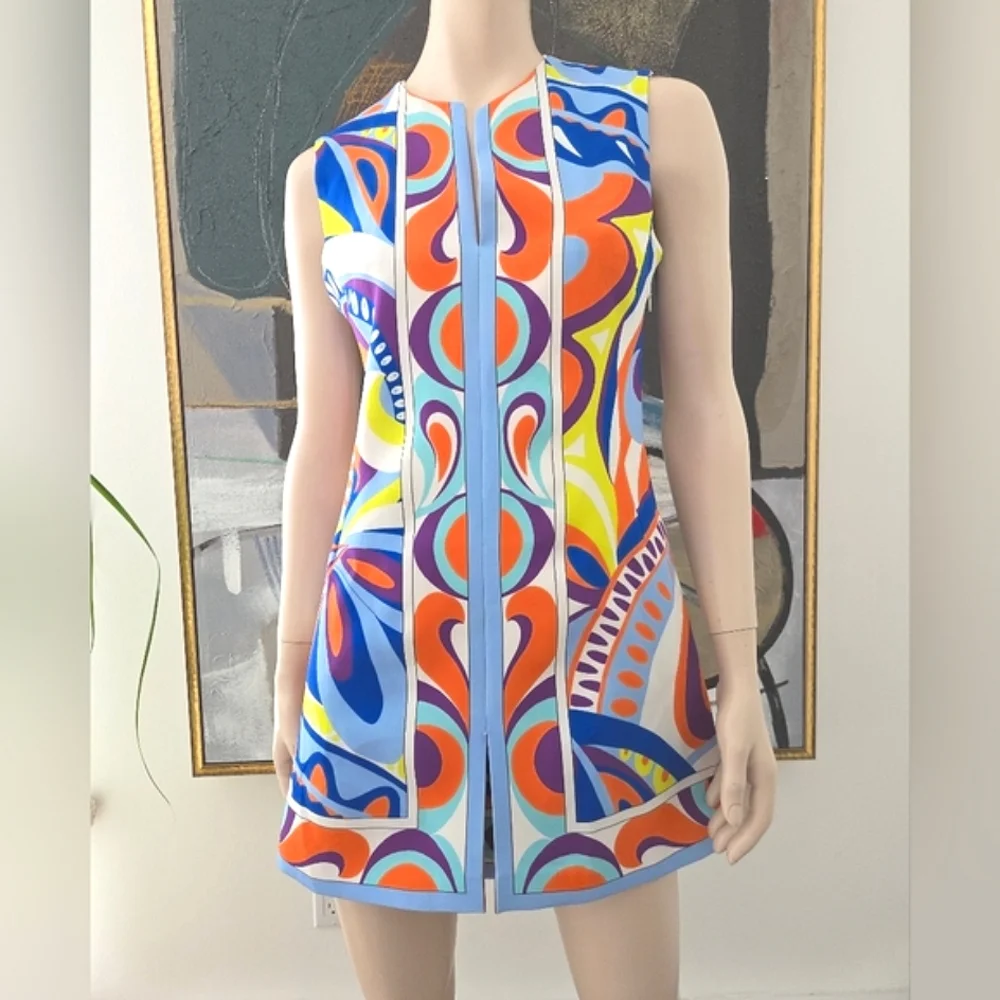 Zara | NWOT Split Neck Mini Dress - Picture 3 of 15